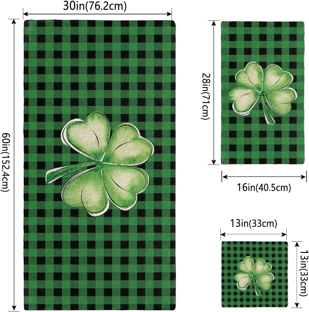 ZOE GARDEN Green Shamrock Microfiber Towel Set