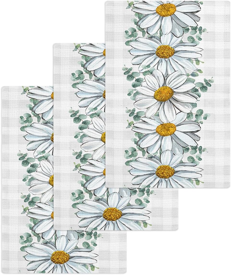 Falaniique Waffle Towel Set of 3 Super Absorbent Quick Dry