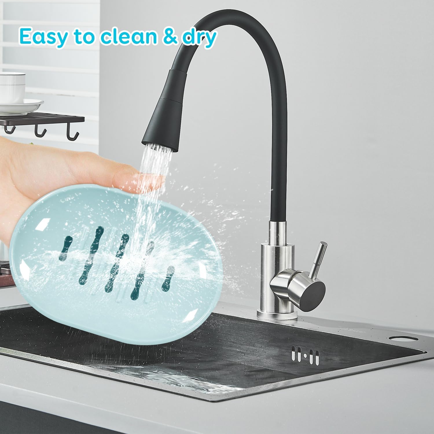 Cokolila Soap Dish with Drain Durable and Elegant