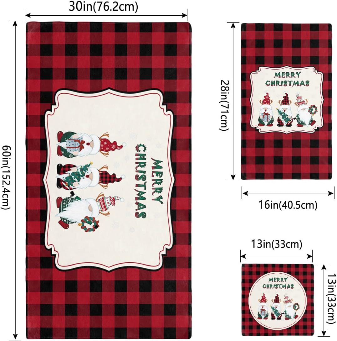 Shine-Home Check Red Black Towel Set for Bathroom 1