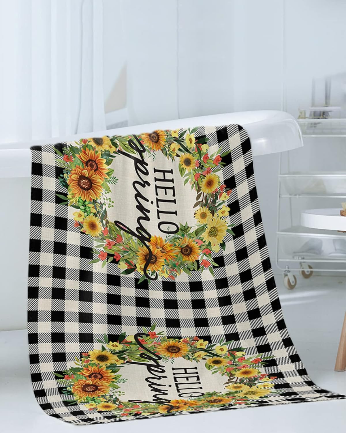 ZOE GARDEN Spring Flower Bathroom Towel Set