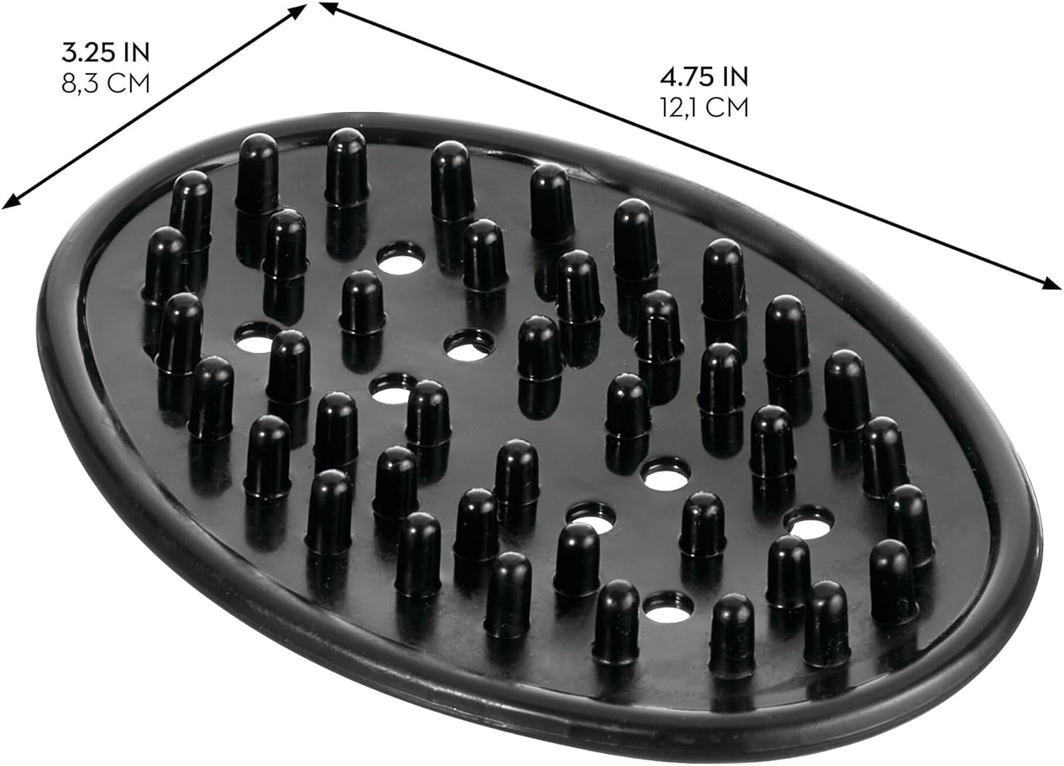 InterDesign iDesign Saver Soap Dish Set of 3 Black