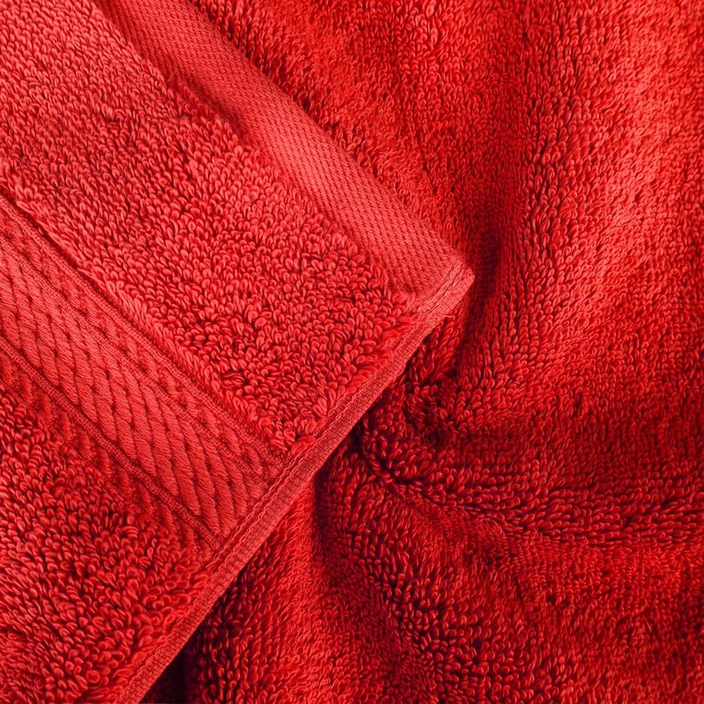 Superior Egyptian Cotton 3-Piece Towel Set in Red