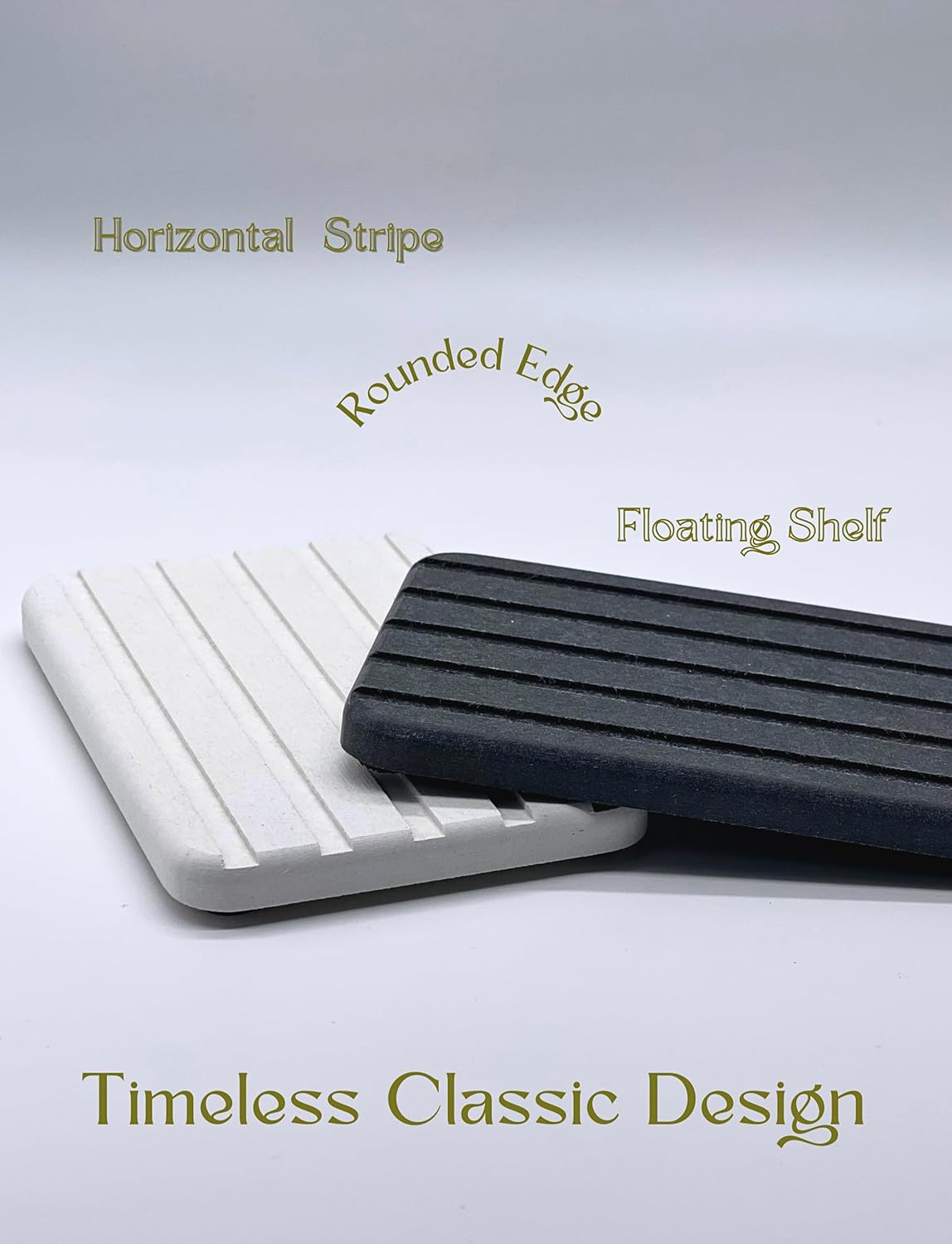 EXCHUES Parallel Lines Soap Dish Black