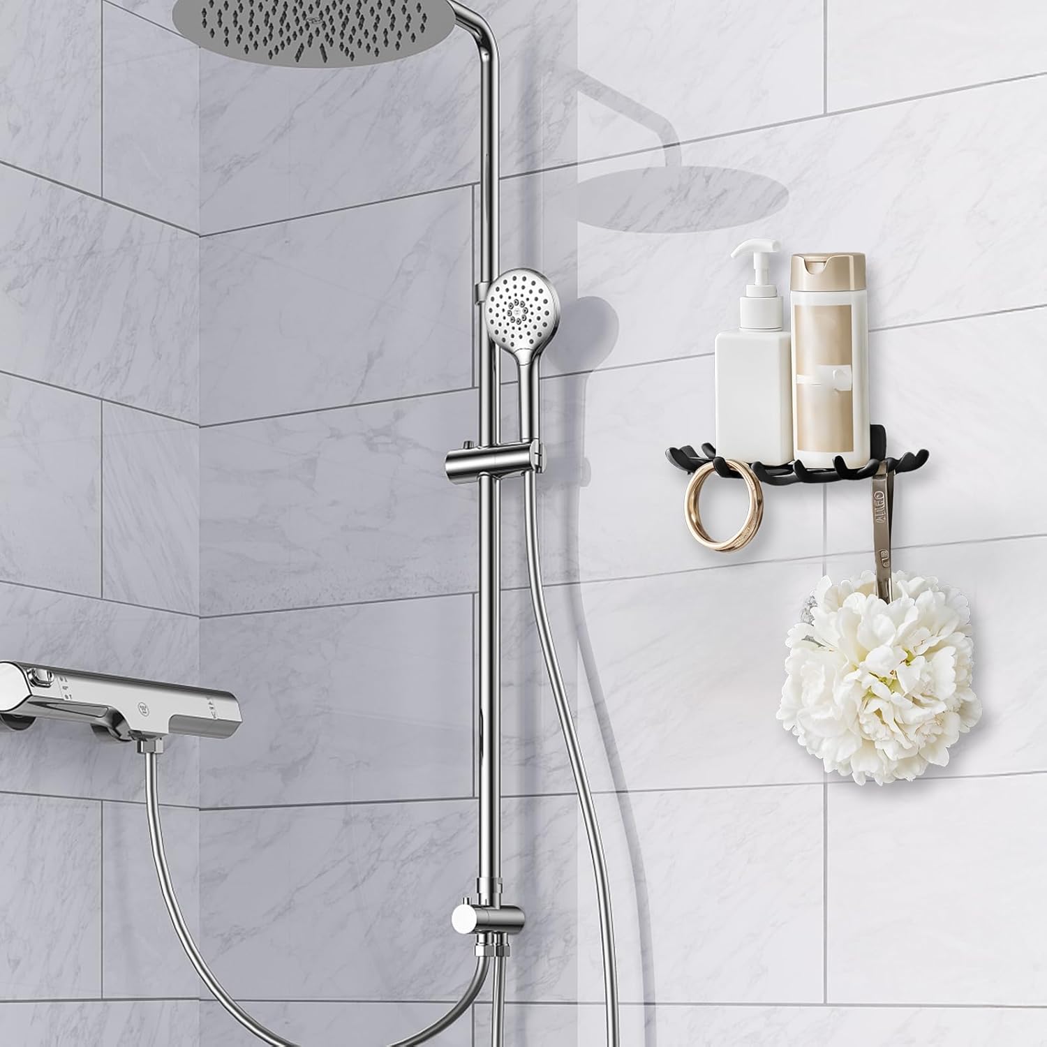 2 Pcs Black Soap Bar Holder with Hooks No Drilling