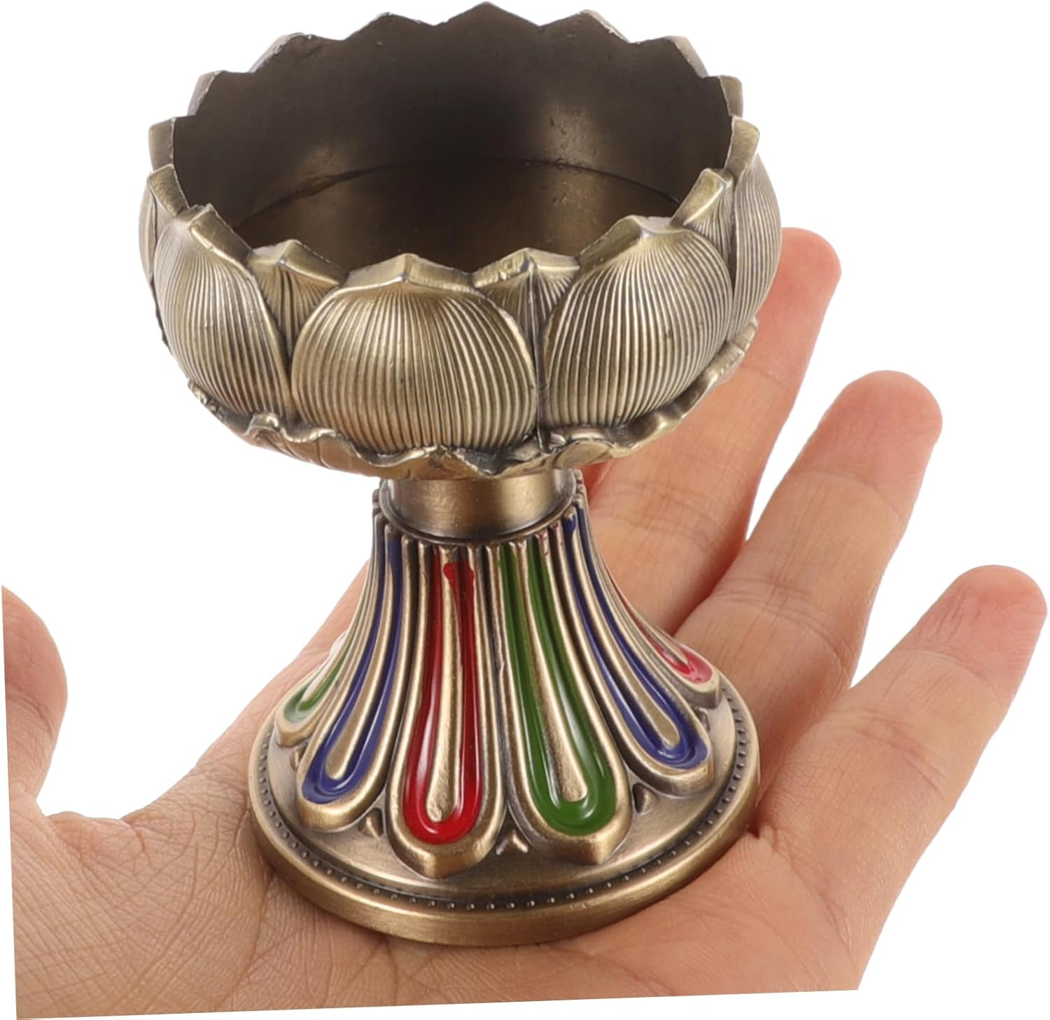 NULYLU Buddhist Style Lotus Candle Holder
