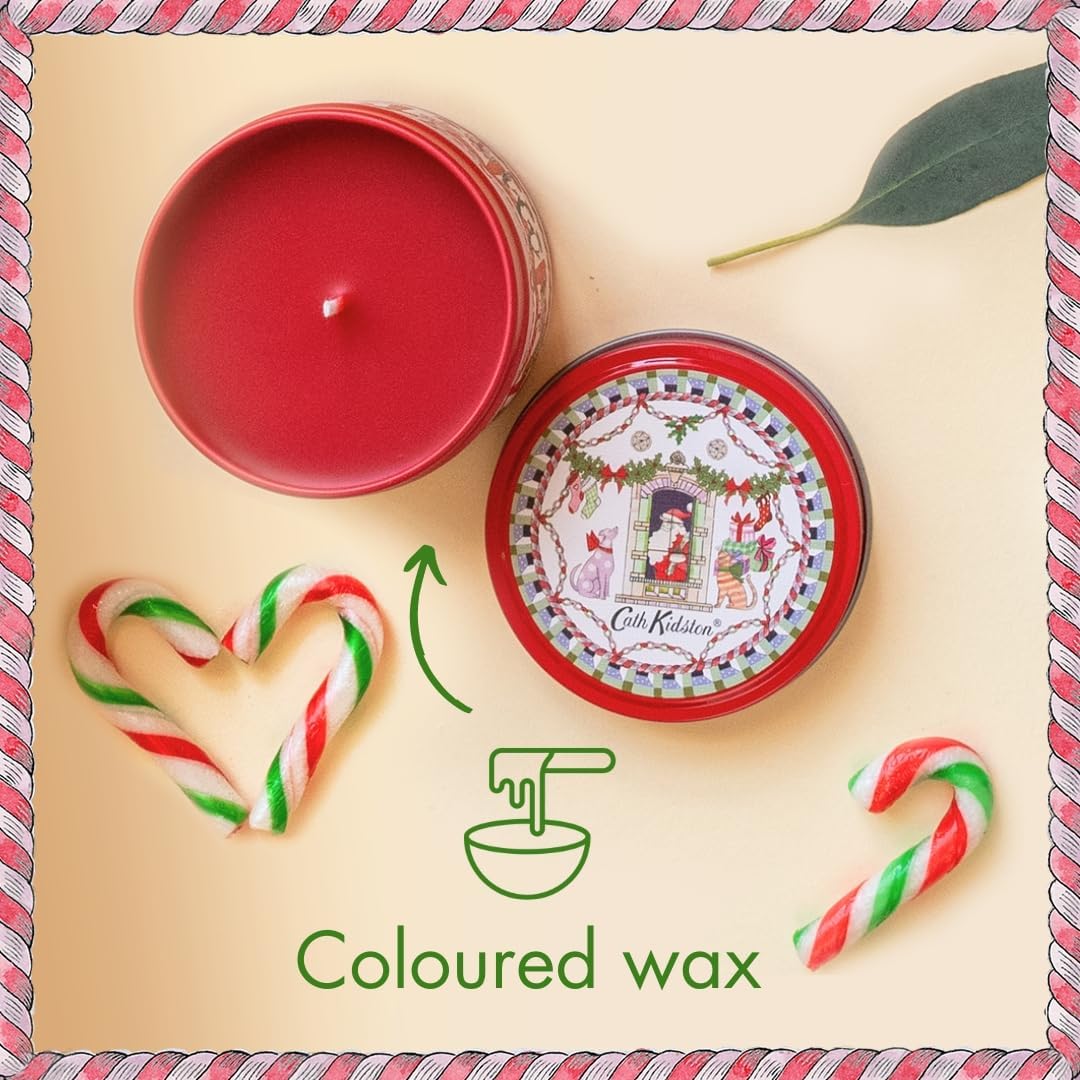 Cath Kidston Festive Tin Candle 100g Red Berry Cedar 1