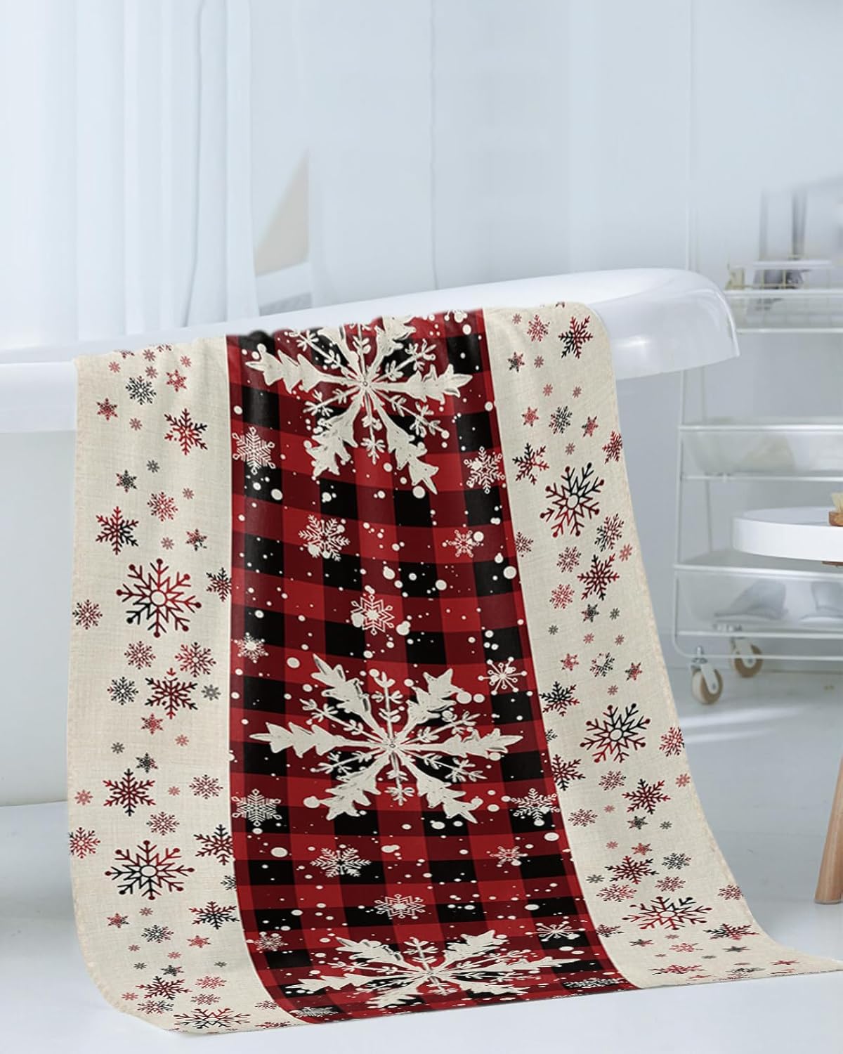 ZOE GARDEN 3-Piece Christmas Snowflake Towel Set