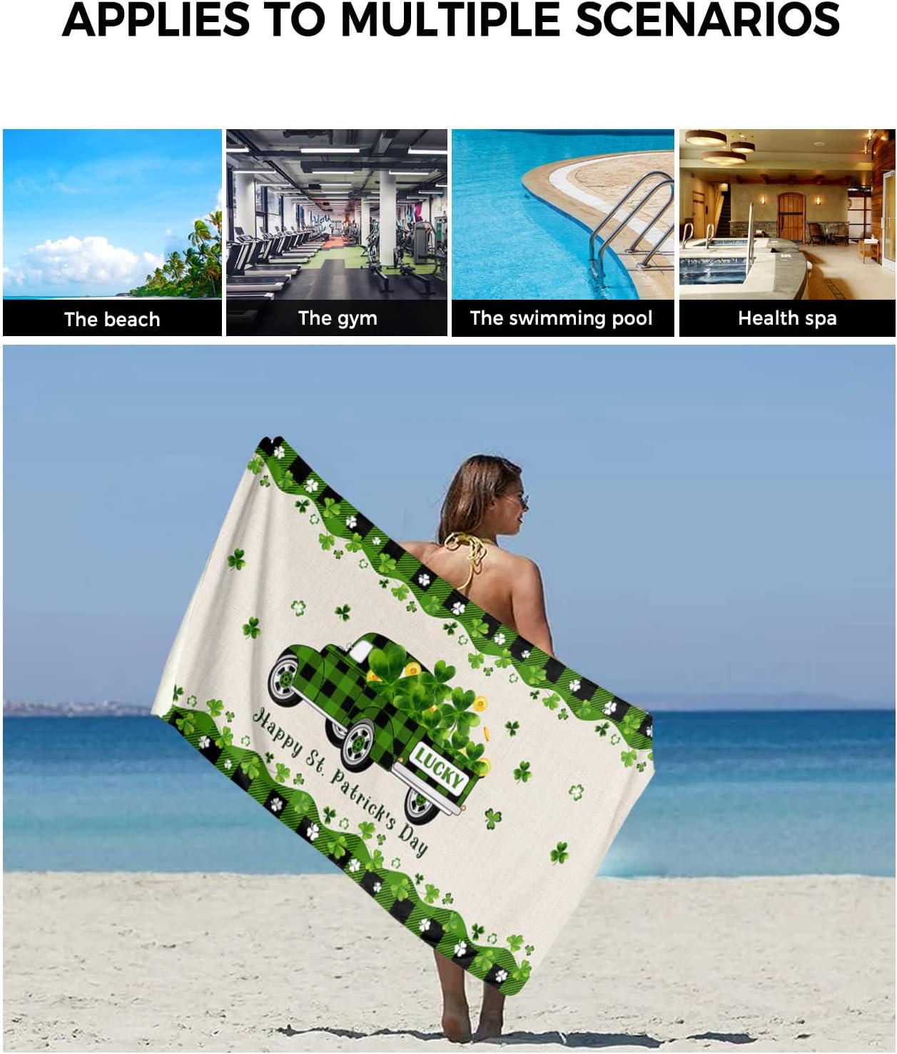 ZOE GARDEN St Patricks Day Microfiber Towel Set