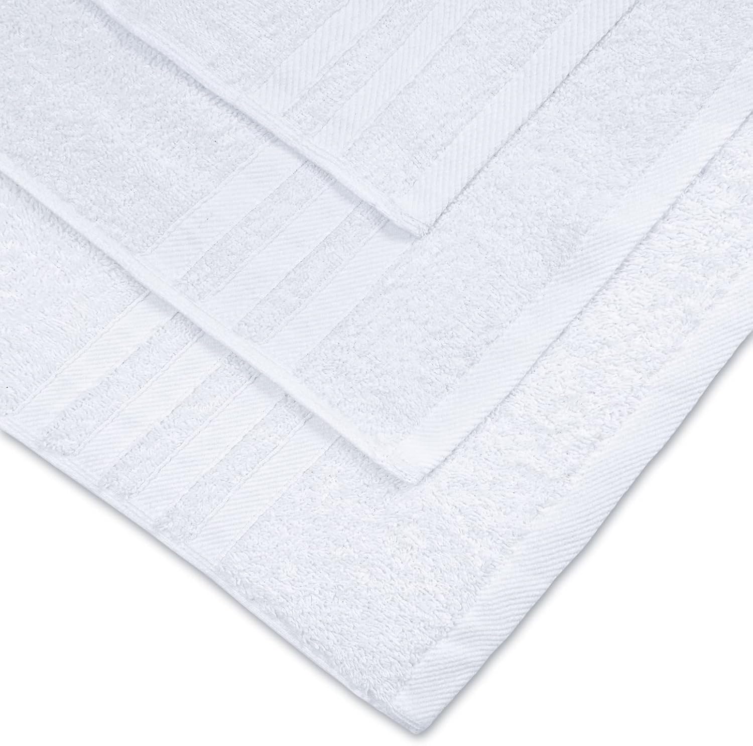 Wealuxe 12 Piece White Bath Towel Set