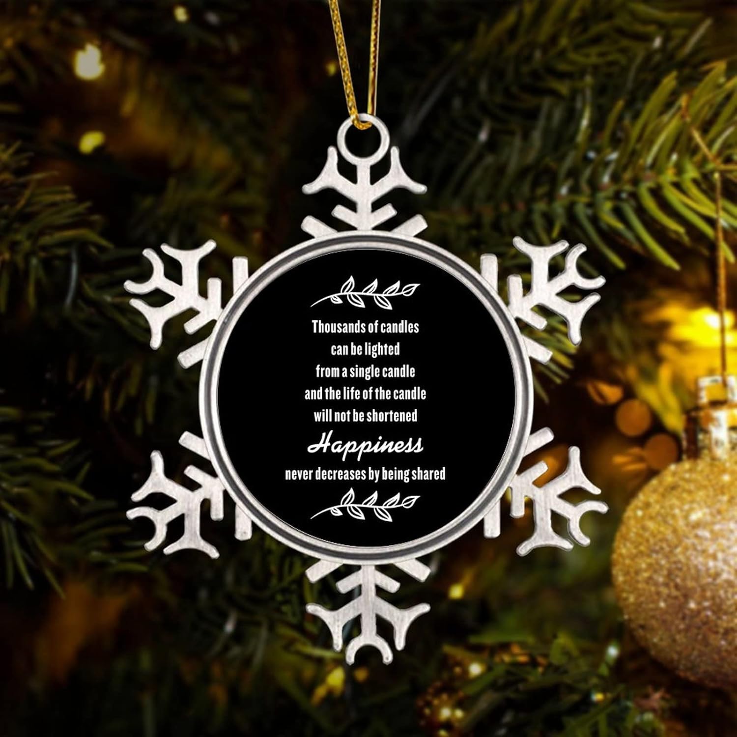 Alioyoit Christmas Snowflake Metal Ornament 3in