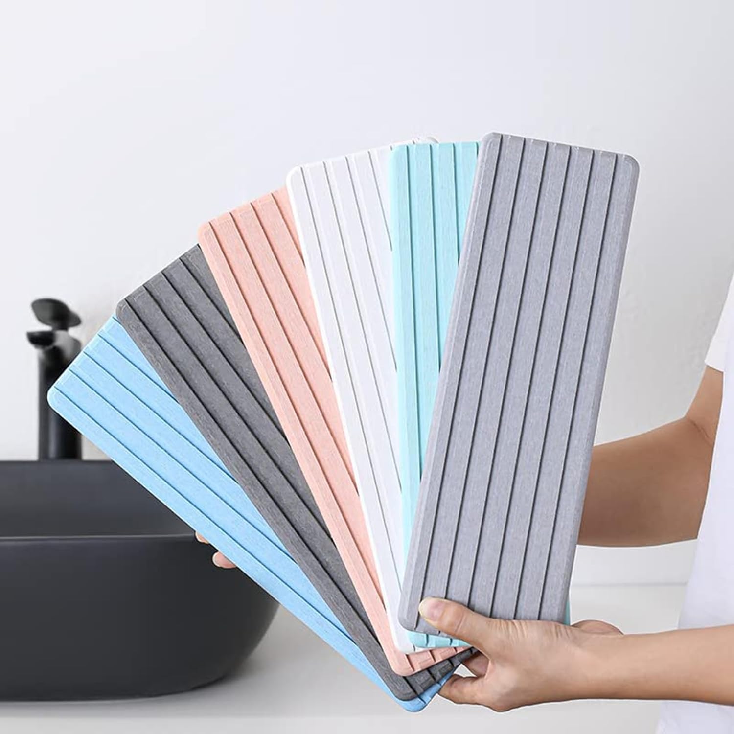 Diatomite Coasters Tray for Cosmetic Bottles and Bathroom