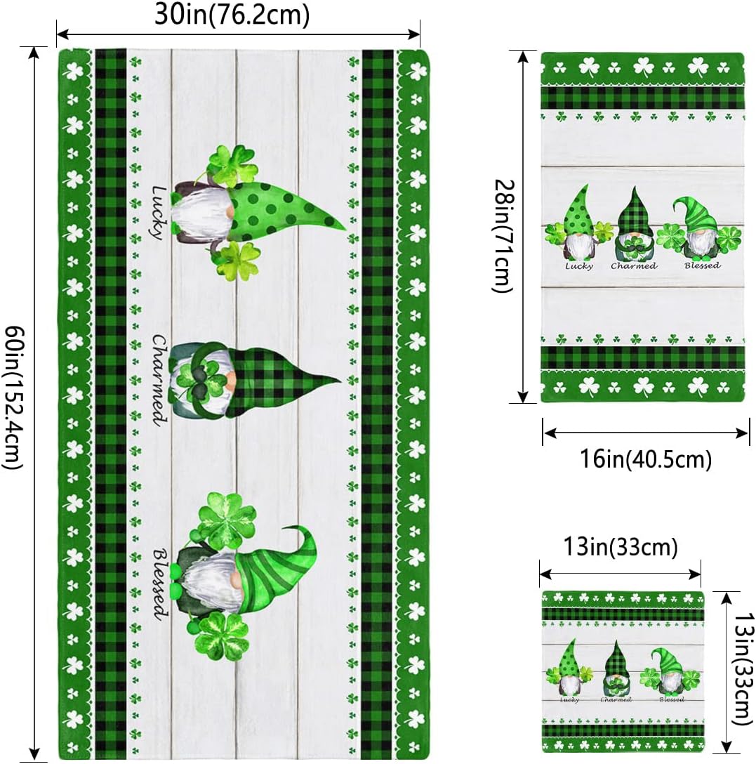 ZOE GARDEN Green Shamrock Towel Set with 3 Pieces