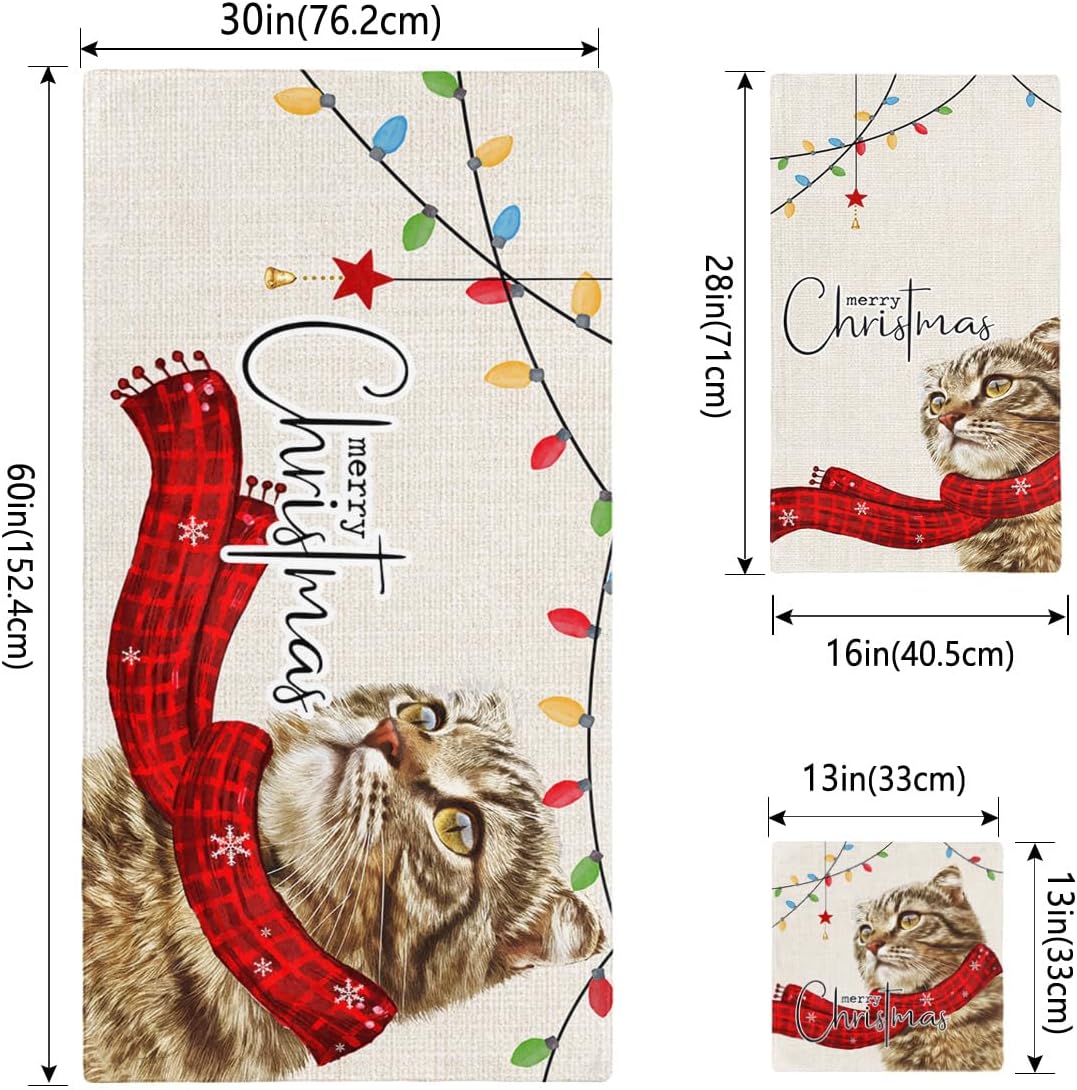 Merry Christmas Animal Towel Set of 3