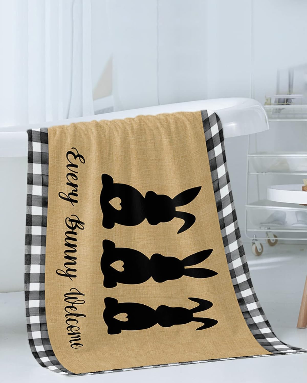 ZOE GARDEN Easter Bunny Bathroom Towel Set 1