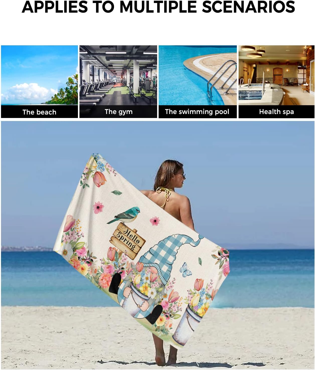 Chees D Zone 3 Piece Microfiber Bath Towel Set
