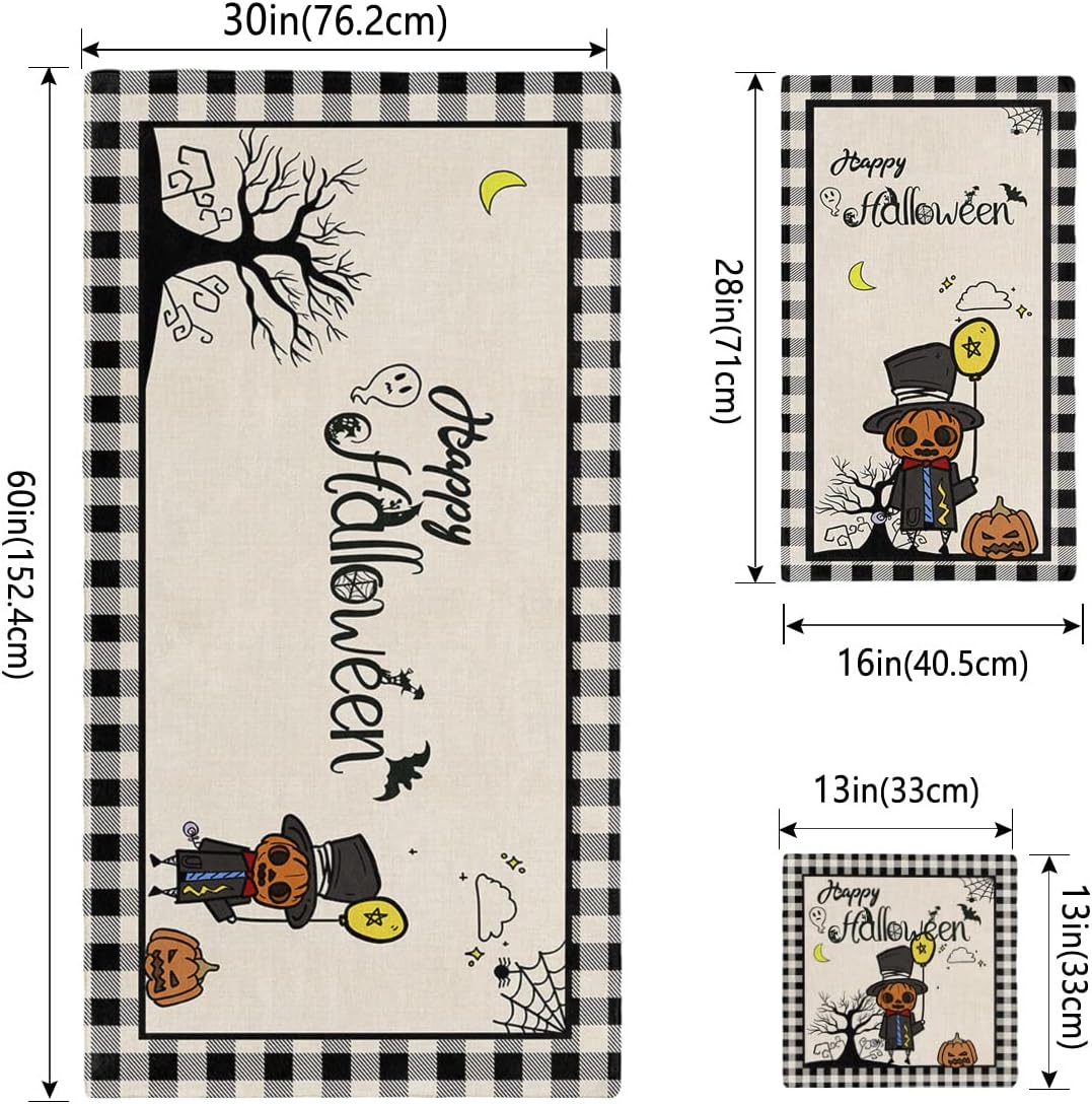 Chees D Zone Halloween Bath Towel Set with Ghost Face Design