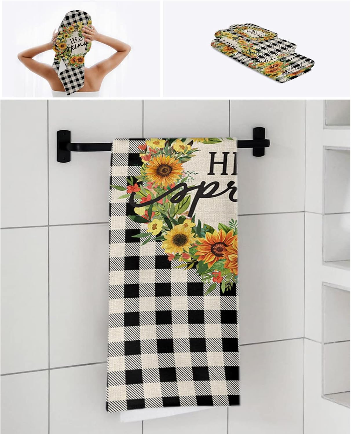 ZOE GARDEN Spring Flower Bathroom Towel Set