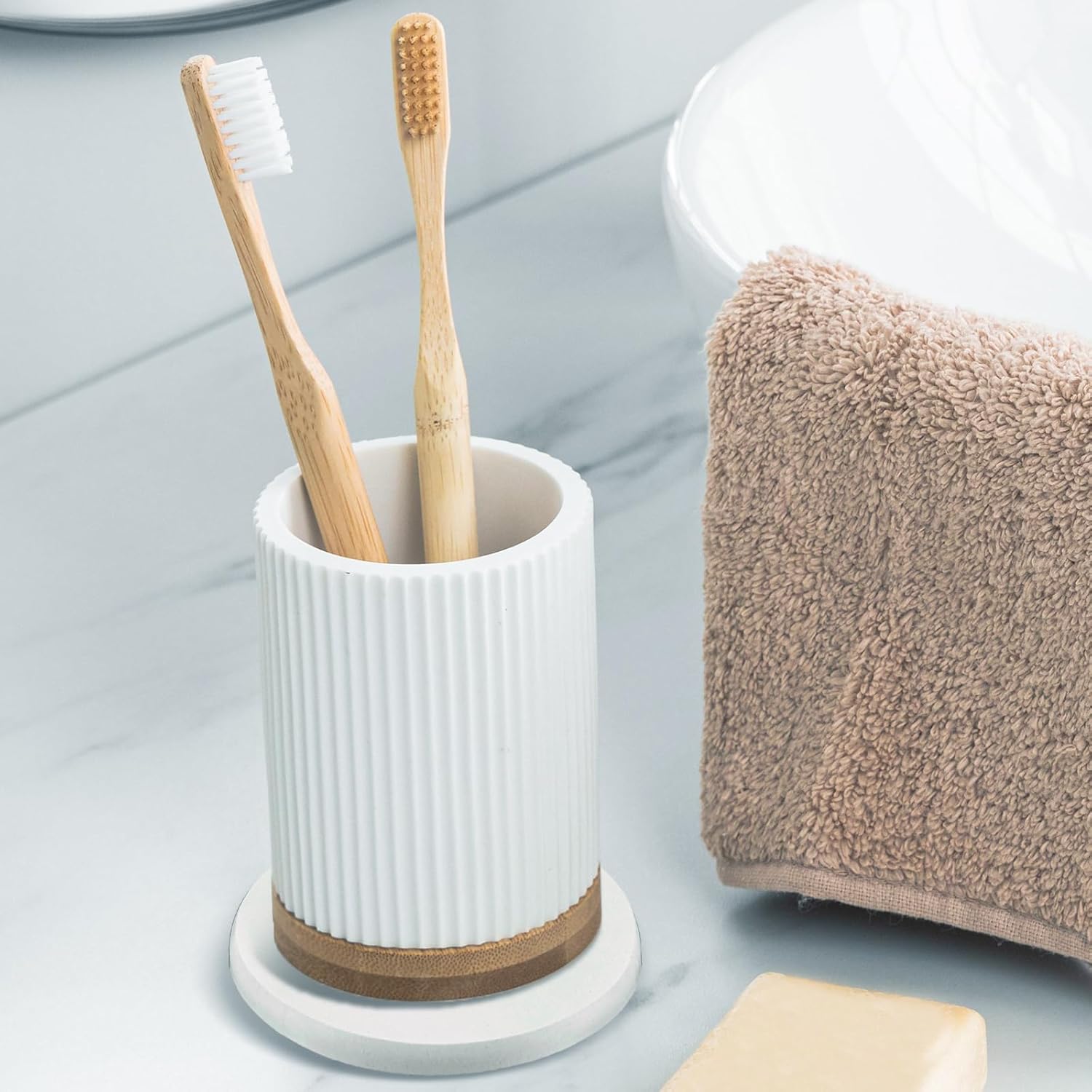 Larrel Diatomite Coasters 2PCS Fast Drying Stone Sink Tray Soap Holder