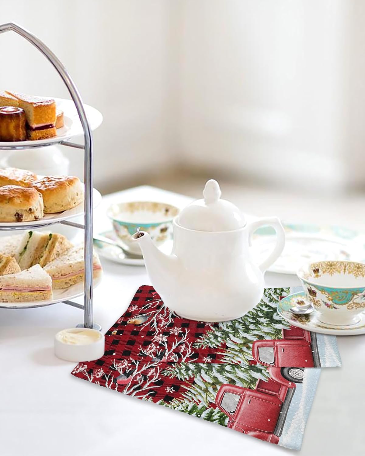 Falaniique Christmas Waffle Towel Set of 2 1