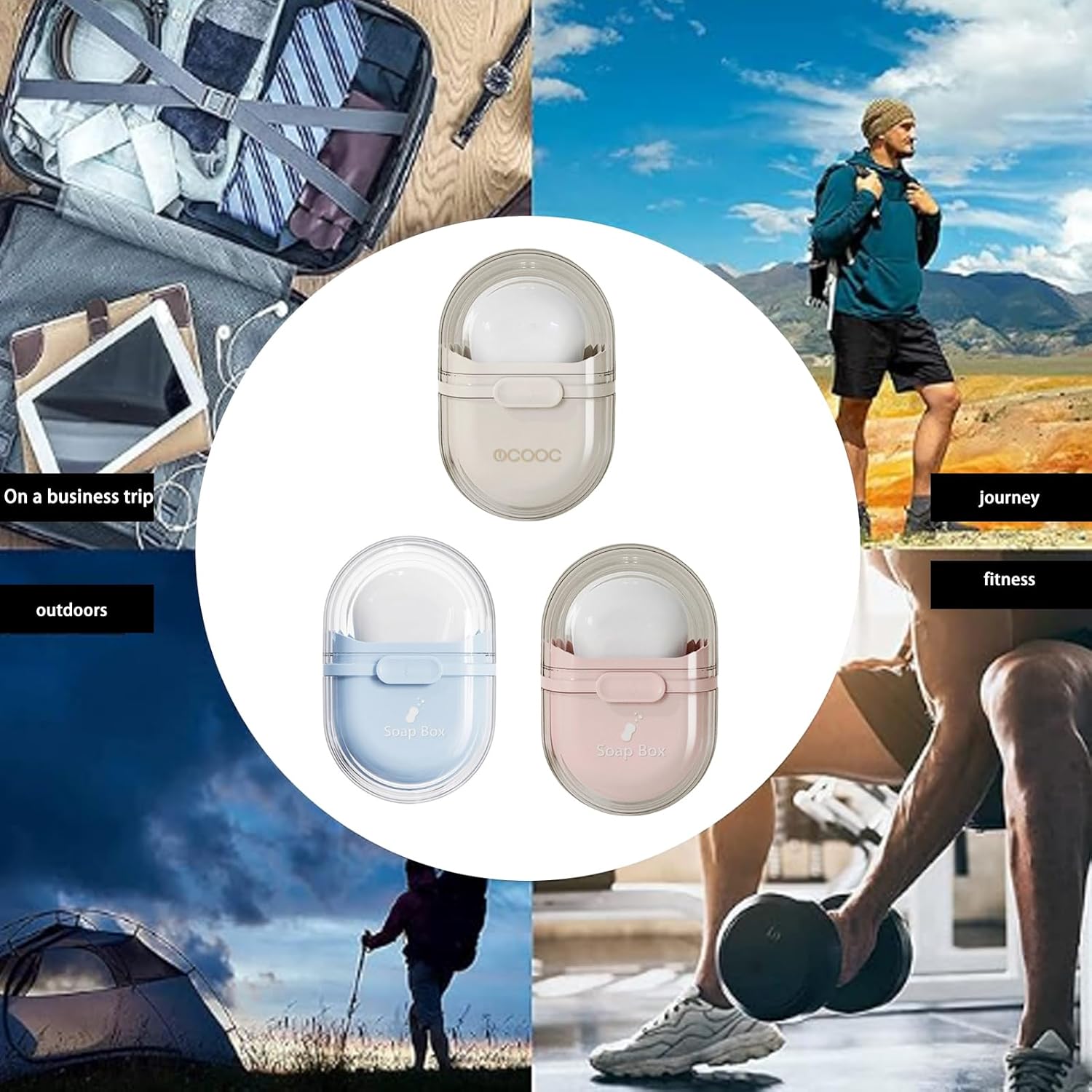 Leak-Proof Travel Soap Dish for Solid Soaps