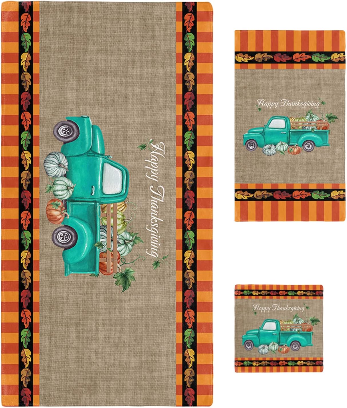 ZOE GARDEN 3-Piece Retro Bathroom Towel Set