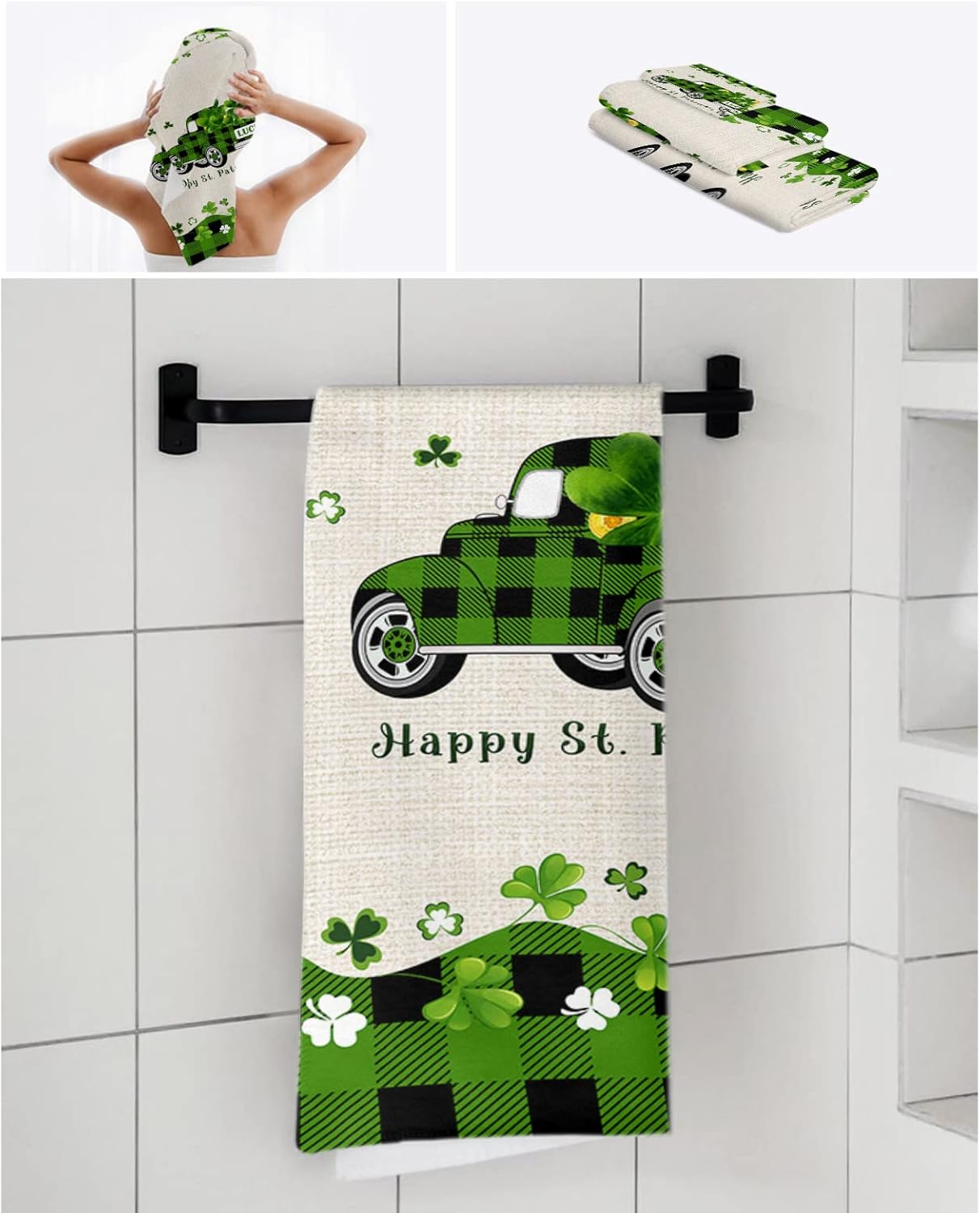 ZOE GARDEN St Patricks Day Microfiber Towel Set