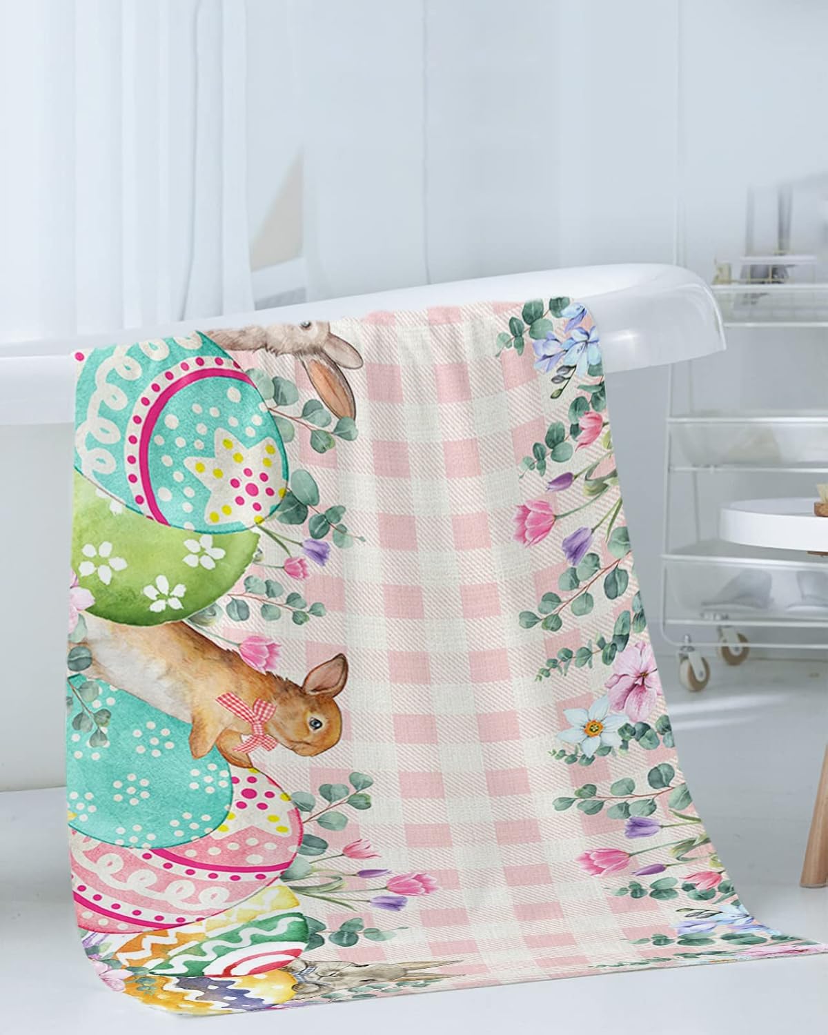 ZOE GARDEN Rabbit Egg Pink Microfiber Towel Set