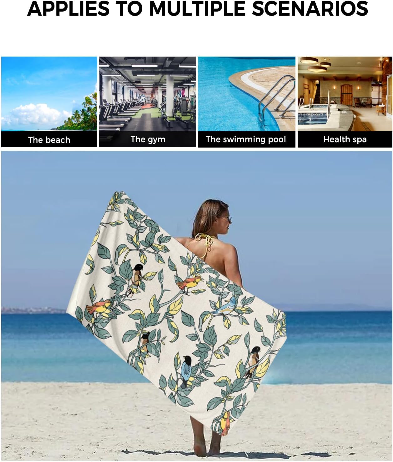 Smile Sunflower 3 Pcs Bath Towel Set Soft Linen Texture