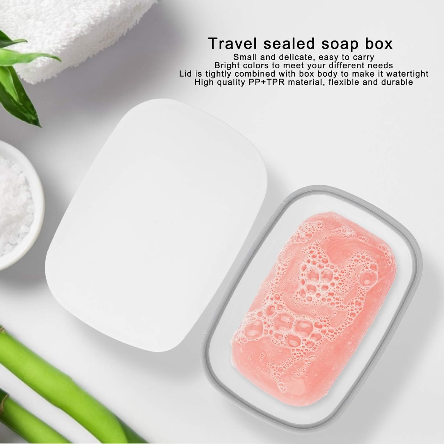 Gsycle Soap Holder with Lid for Home Travel Camping