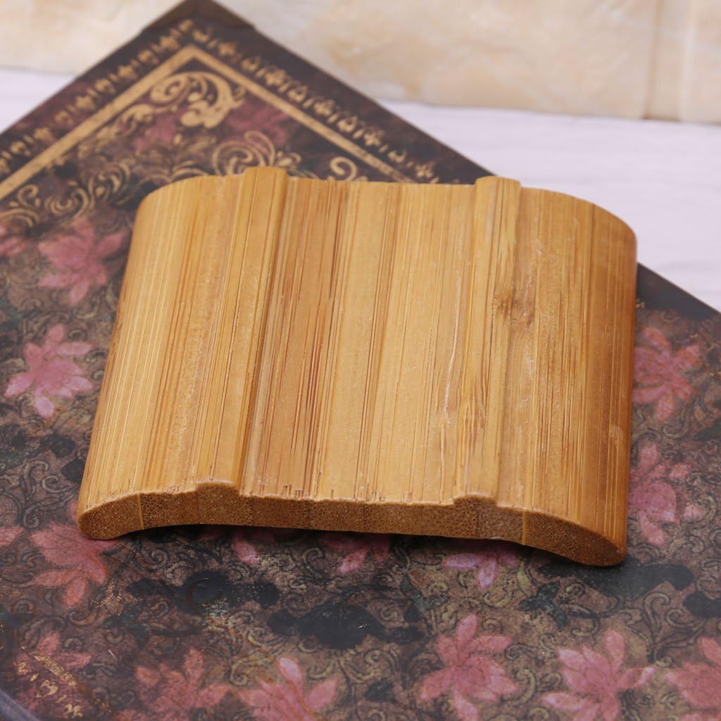 Bamboo Soap Holder Dish for Bathroom and Kitchen