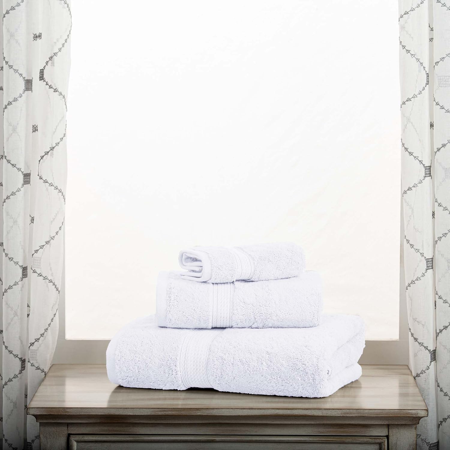 Superior Egyptian Cotton 3-Piece Towel Set White