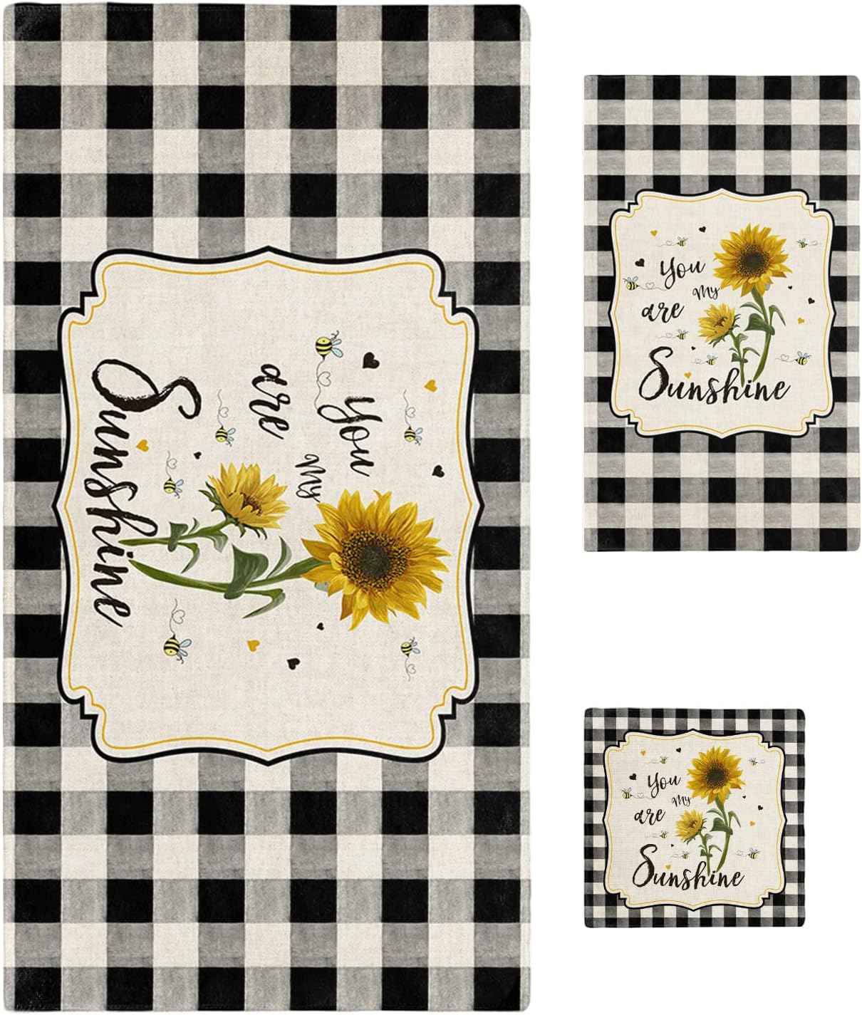 Chees D Zone Farm Floral Bumble Bee Bath Towel Set 1