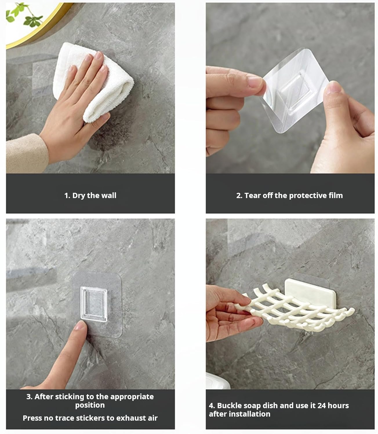 Loyliawa Soap Dish with Hooks and Drainage