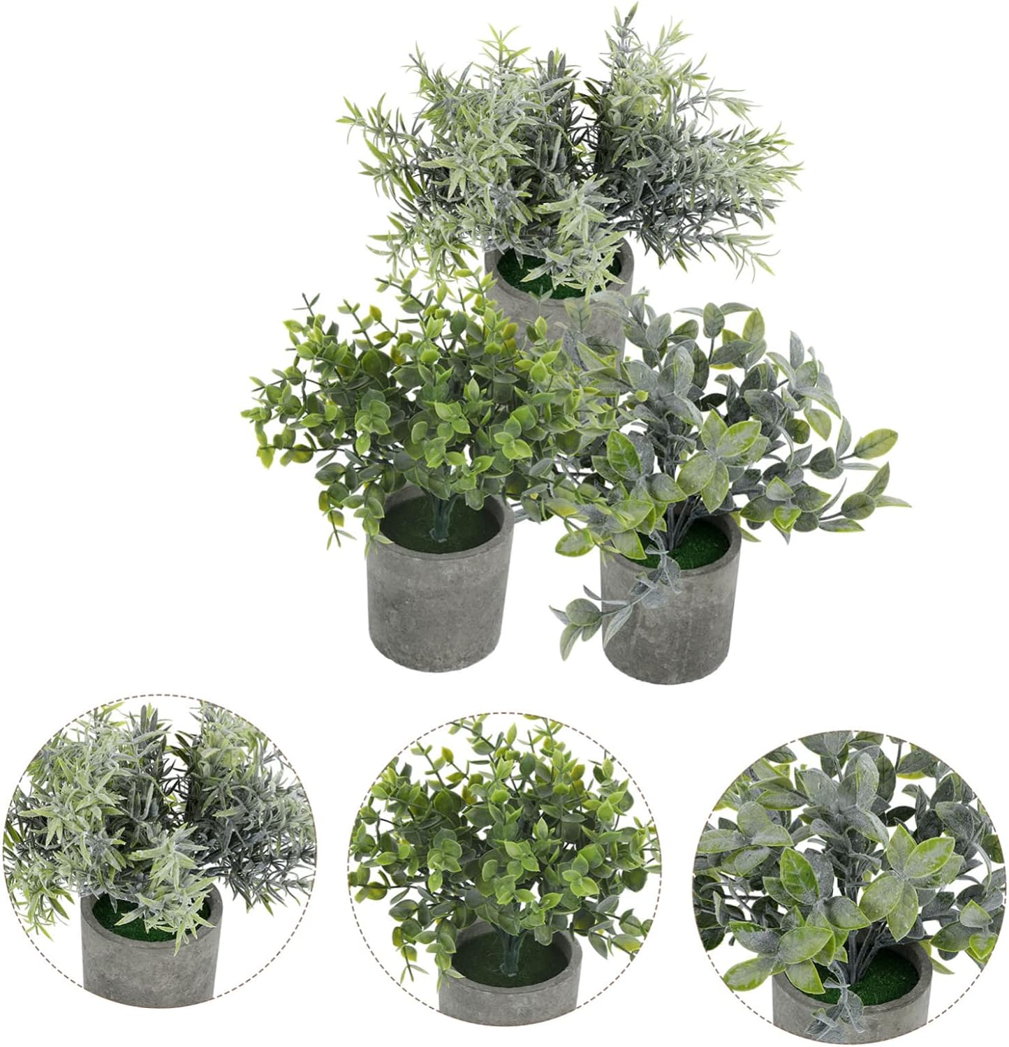 Realistic Artificial Bonsai Set for Living Room