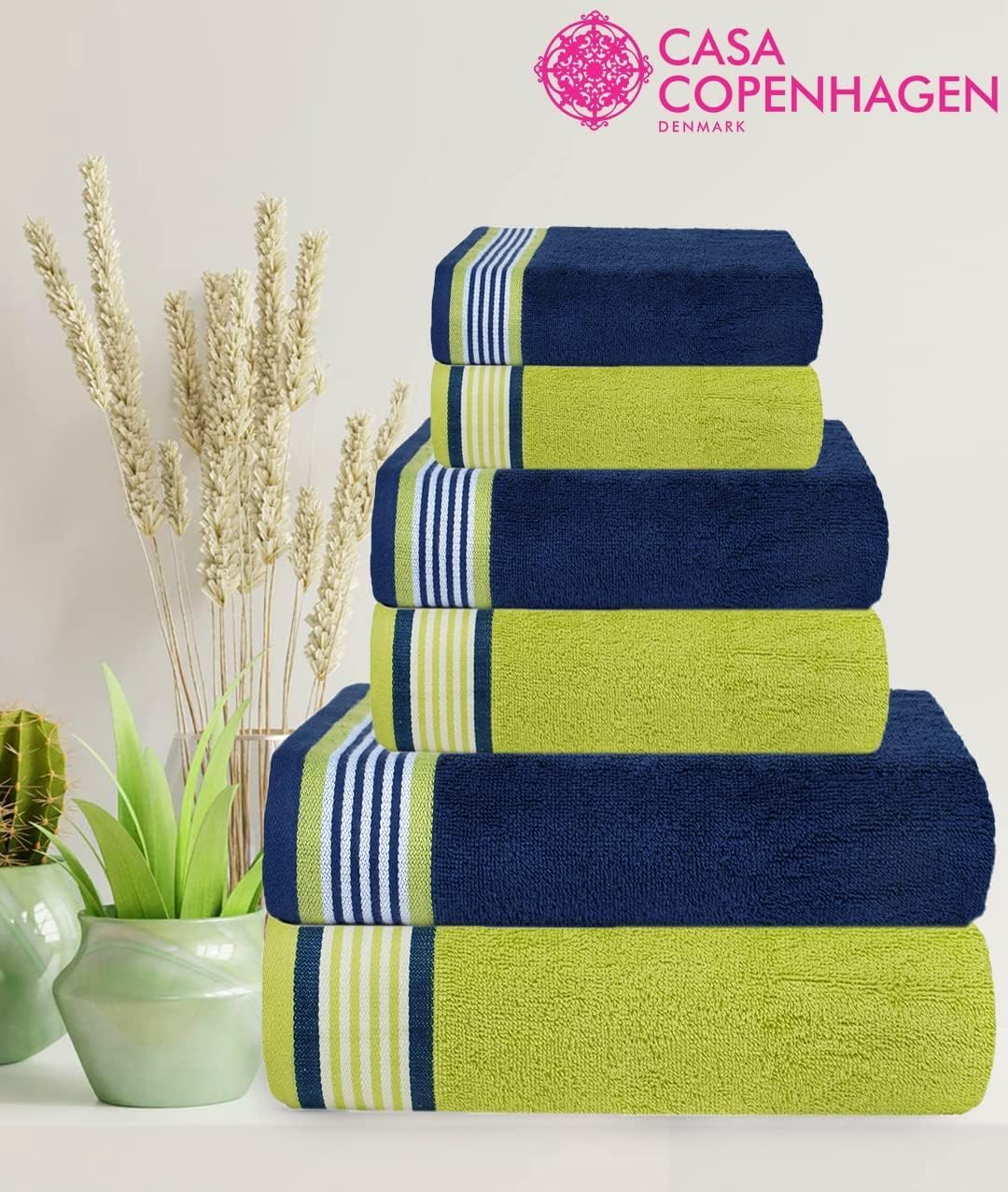 CASA COPENHAGEN He She Towel Set 6 Pieces