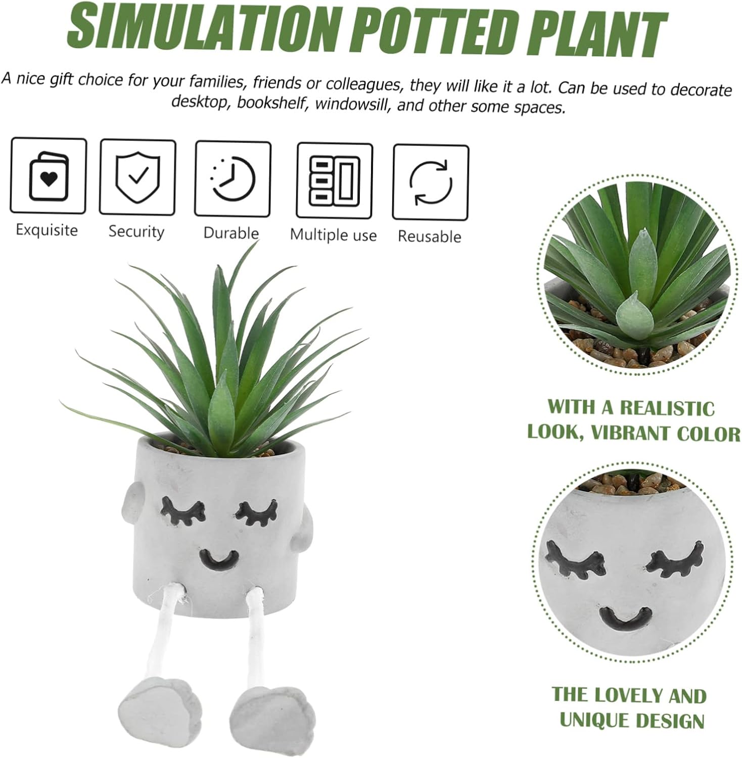 VINTORKY Artificial Succulent Bonsai Plant for Home Decor