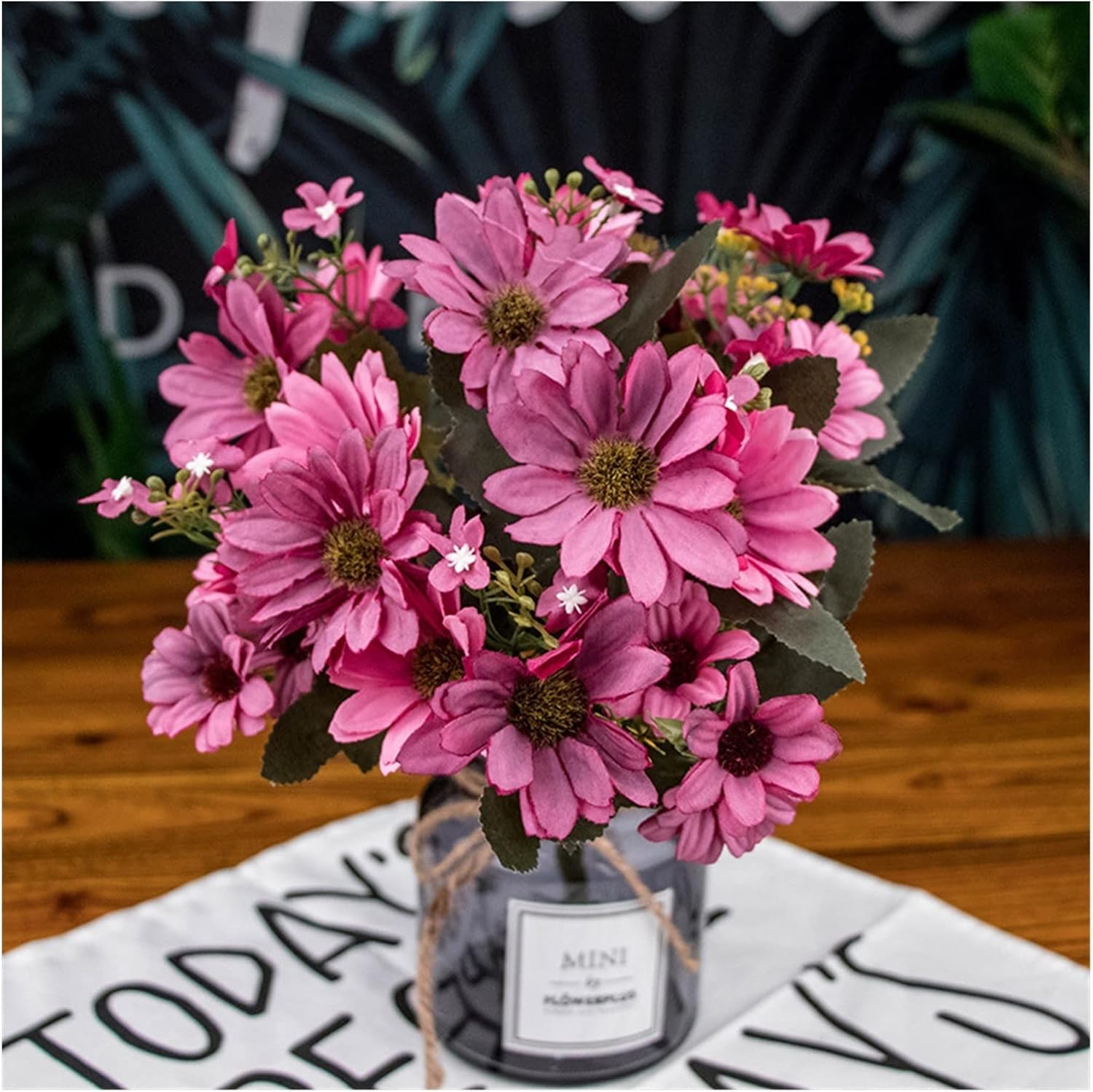 GaRcan Artificial Flowers 21 Heads Silk Daisy Wedding Bouquet