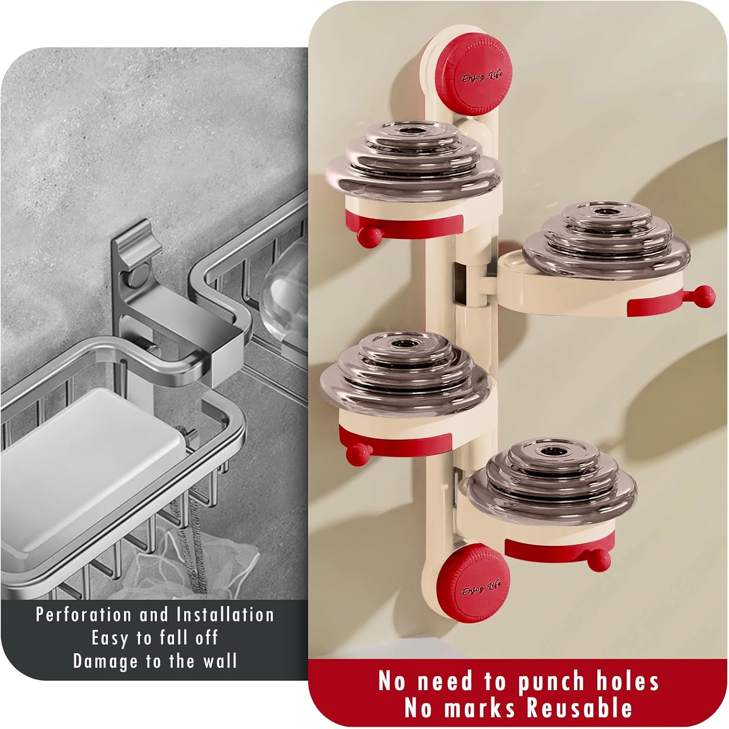 Dayinkes Suction Cup Soap Dish for Shower Wall 1