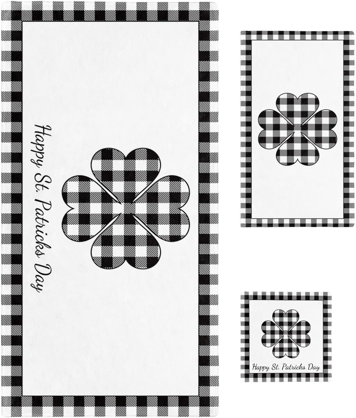 ZOE GARDEN Buffalo Plaid Check Towel Set