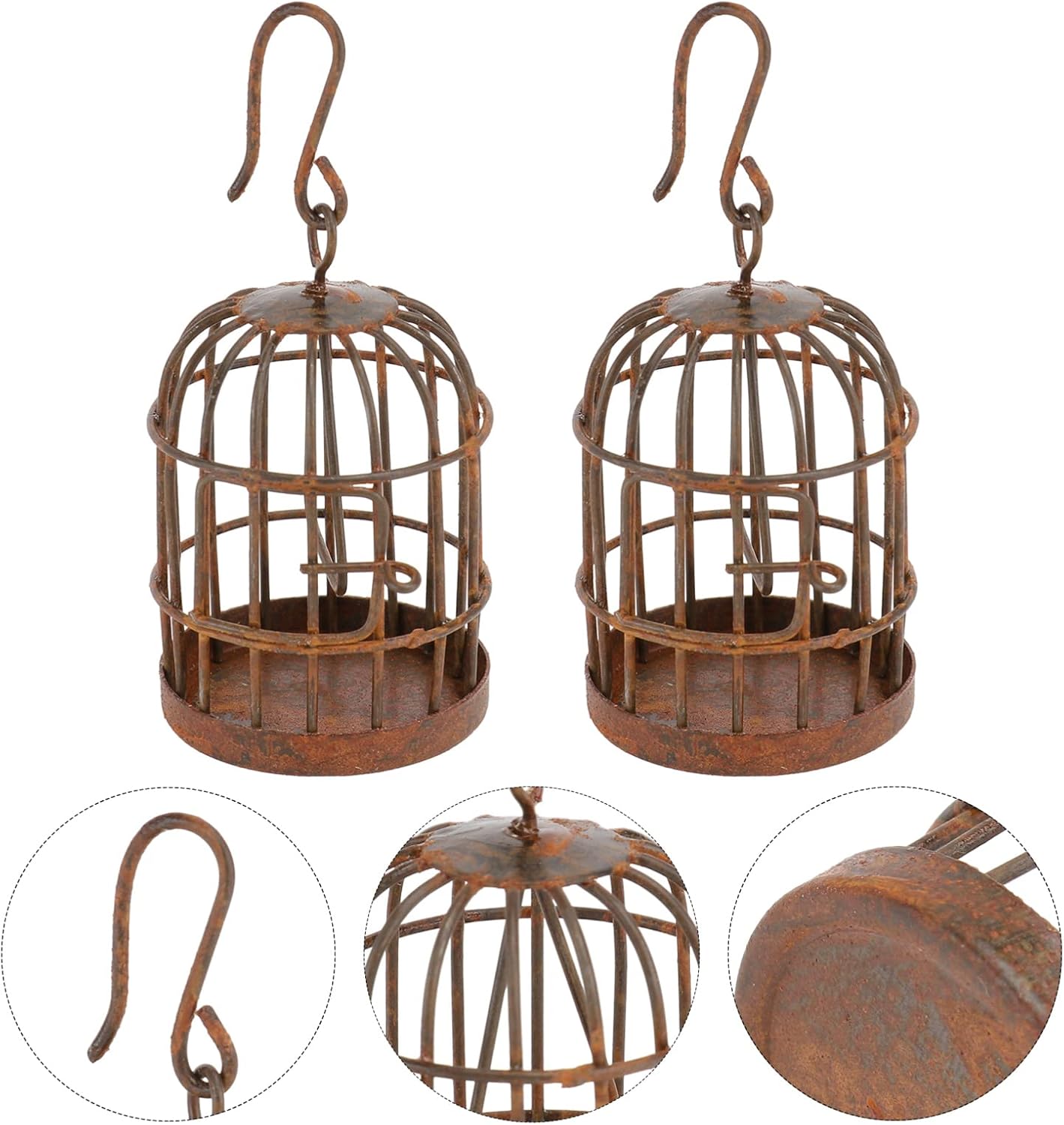 YARNOW 2pcs Miniature Bird Cage Decorative Lantern