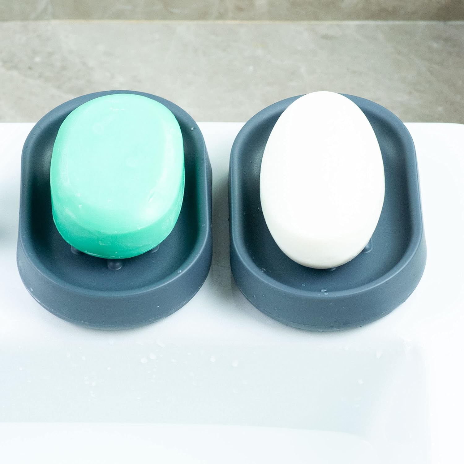 YOSXICC Soap Dishes 2PCS Dark Gray