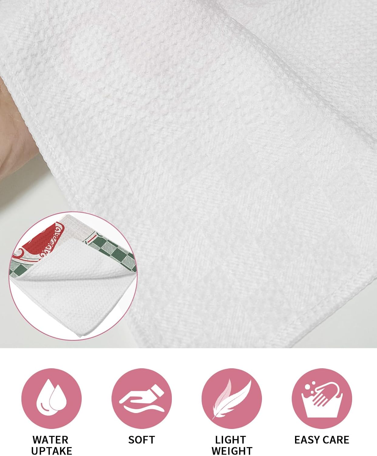 Falaniique Christmas Deer Waffle Towel Set of 3