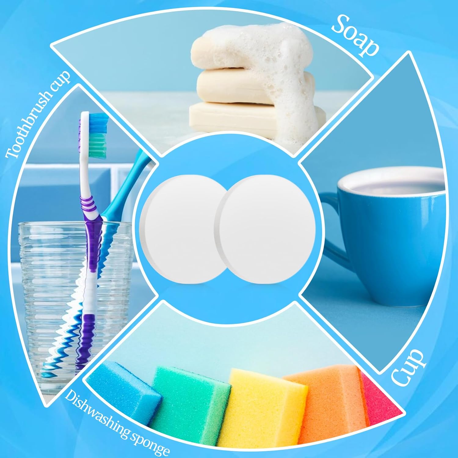 Larrel Diatomite Coasters 2PCS Fast Drying Stone Sink Tray Soap Holder