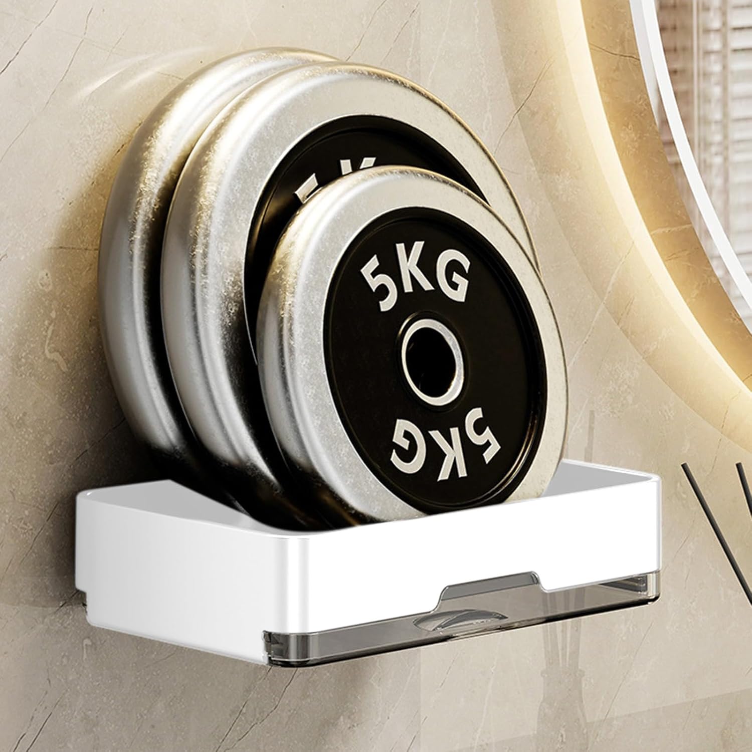 Wall-Mounted No-Punch Soap Box with Suction Cup Holder