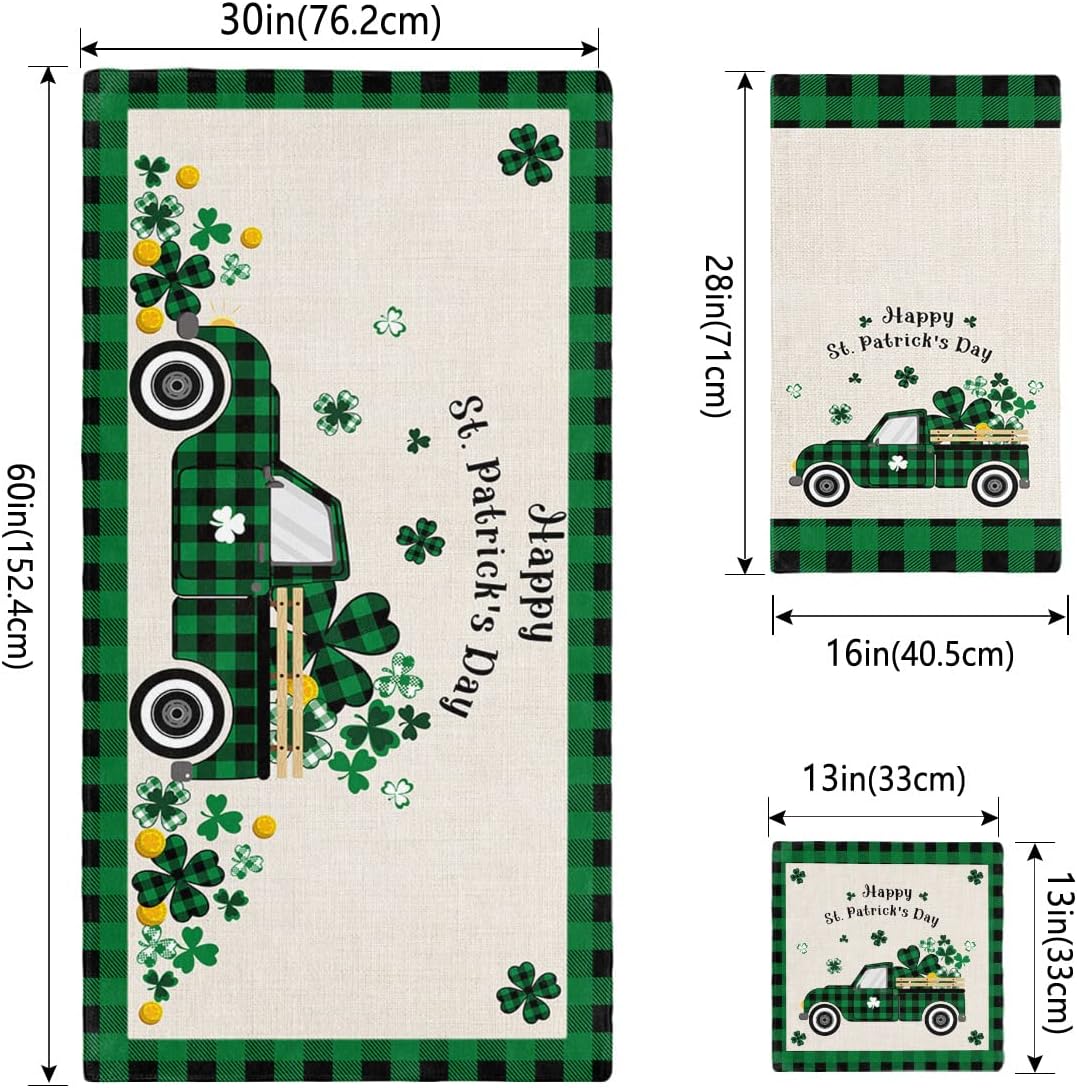 ZOE GARDEN St Patricks Plaid Towel Set 1