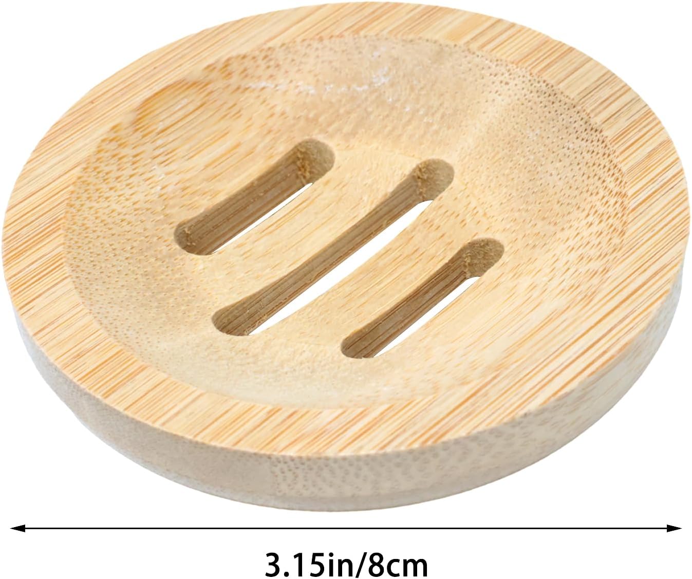 Yueton 2PCS Bamboo Wood Soap Dishes for Bathroom and Kitchen 1