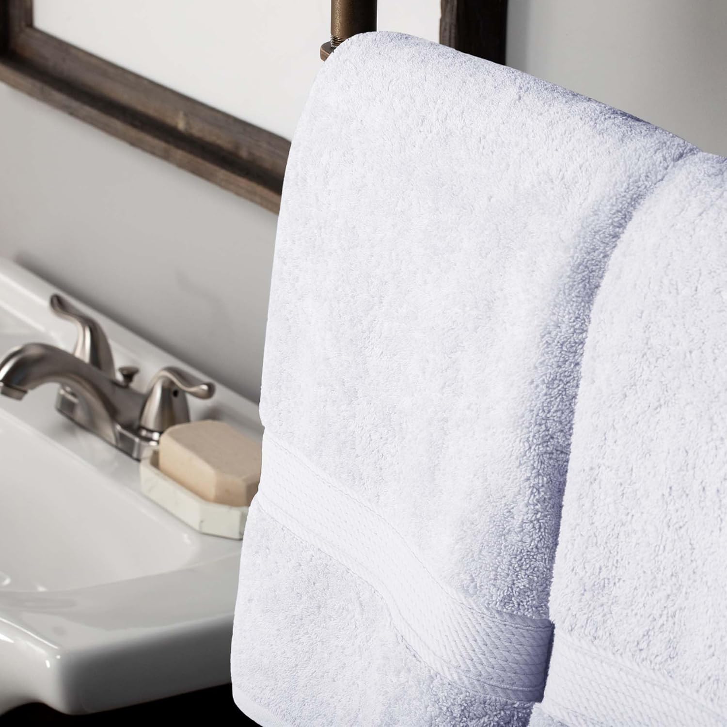 Superior Egyptian Cotton Pile 6-Piece Towel Set - White
