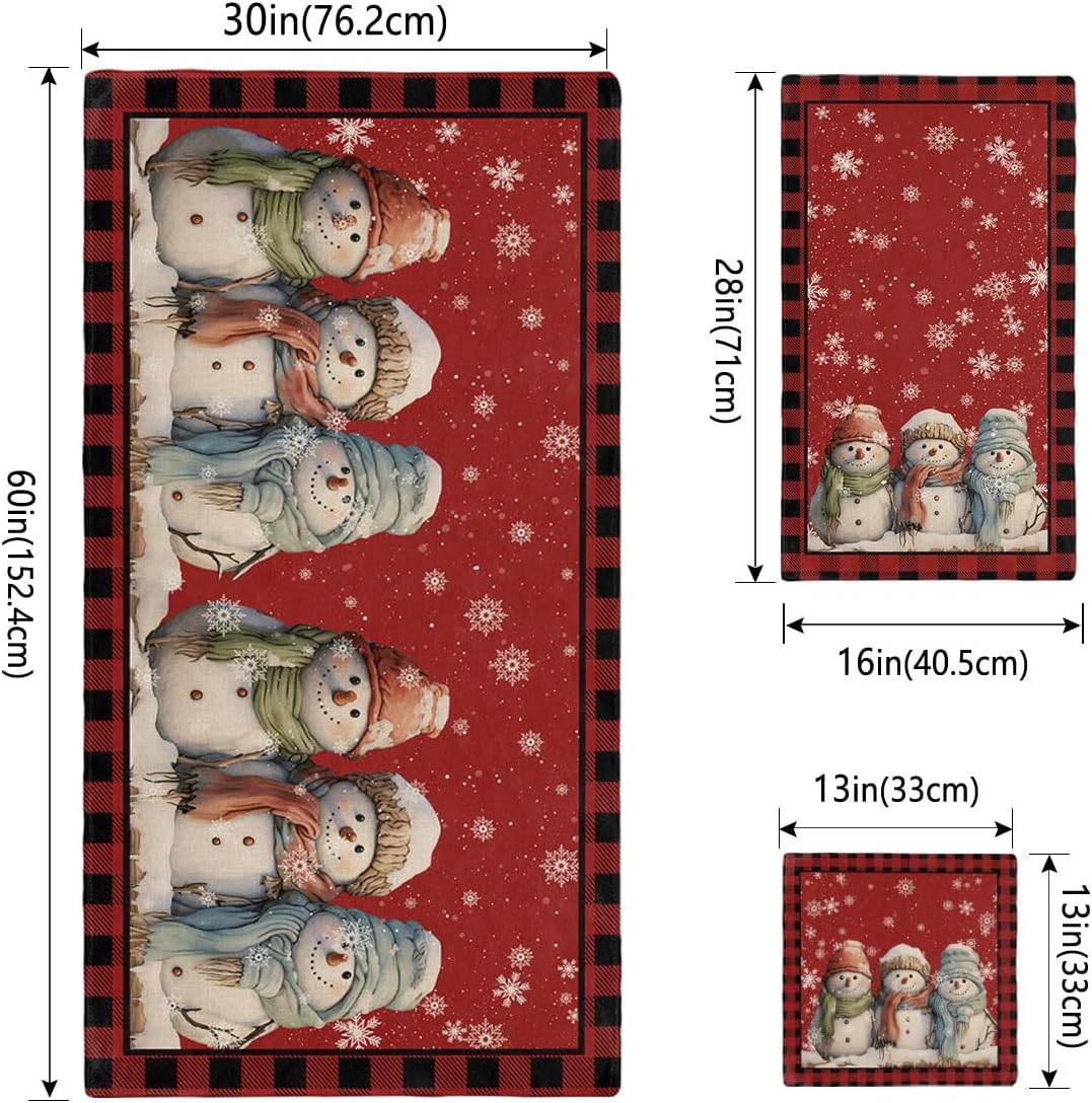 ZOE GARDEN Christmas Red Towel Set 3-PC Quick Dry Luxury Soft