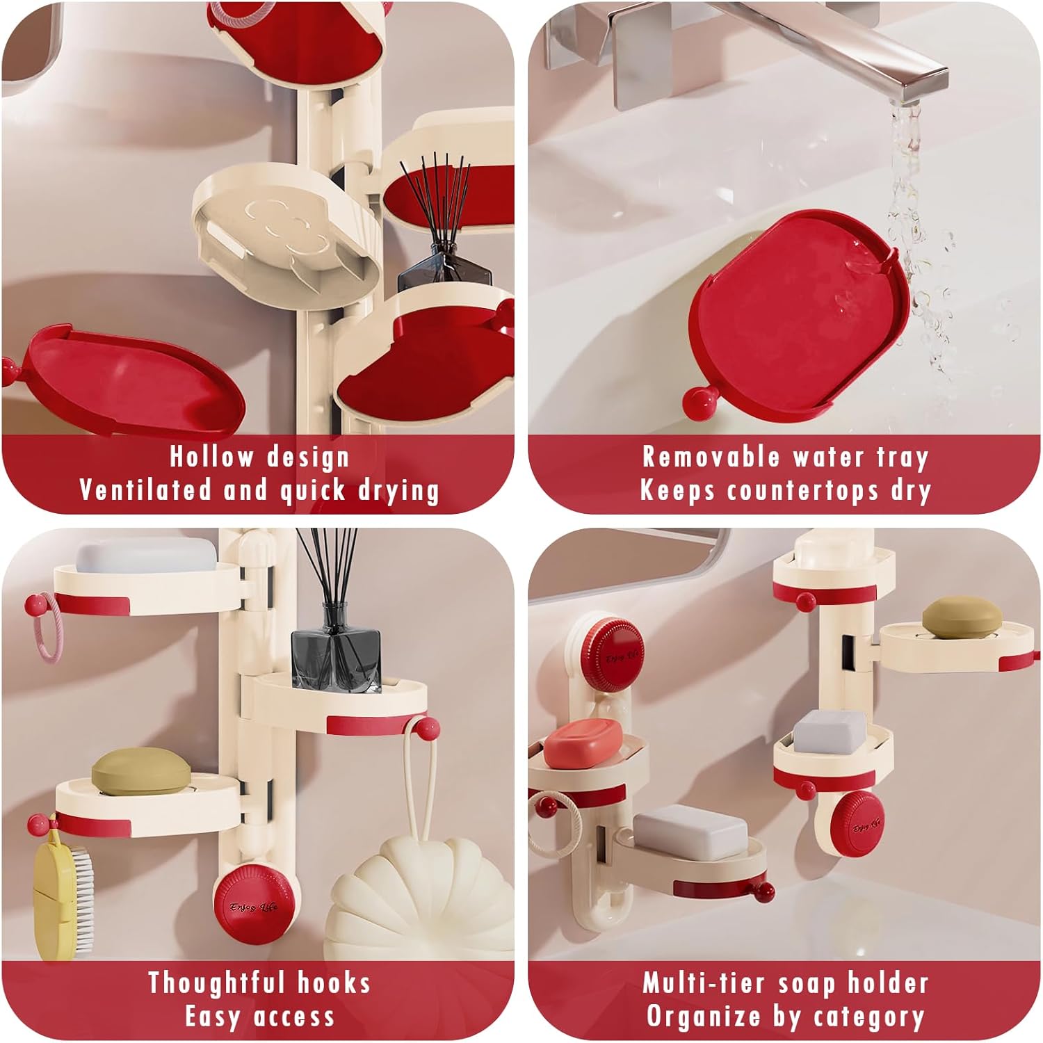 Dayinkes Suction Cup Soap Dish for Shower Wall 1